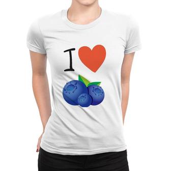 Blueberry I Love Blueberries Tee Women T-shirt | Mazezy