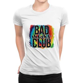 Colorful Bad Moms Club Vintage Mothers Day Women T-shirt - Seseable