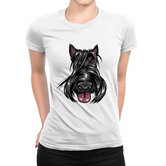 Cool Scottish Terrier Face Dog Women T-shirt | Mazezy DE