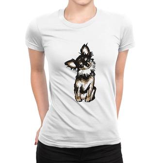 Cute Chihuahua Dog Illustration Chihuahua Owner Women T-shirt | Mazezy