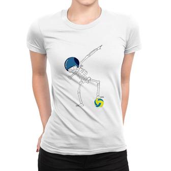 Dabbing Skeleton Water Polo Player Sports Athlete Gift Women T-shirt | Mazezy