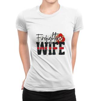Firefighter Wife Proud Job Title Women T-shirt - Seseable