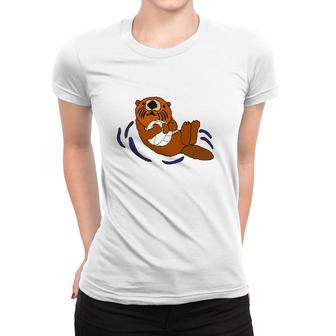 Funny Sea Otter Volleyball Lovers Gift Women T-shirt | Mazezy
