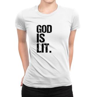God Is Li Funny Religious Christian Christmas Gift Women T-shirt - Monsterry CA