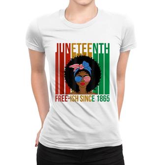 Juneteenth Free-Ish Since 1865 Black Woman African American Women T-shirt - Thegiftio UK