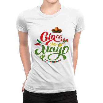 Lets Fiesta Mexico Mexican Lover Funny Cinco De Mayo Women T-shirt - Seseable