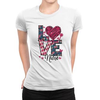 Love Nurse Pink Graphics So Beautiful New 2022 Women T-shirt - Seseable