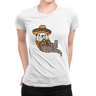 Mexican Otter Sombrero Taco Cinco De Mayo Fiesta Animal Women T-shirt