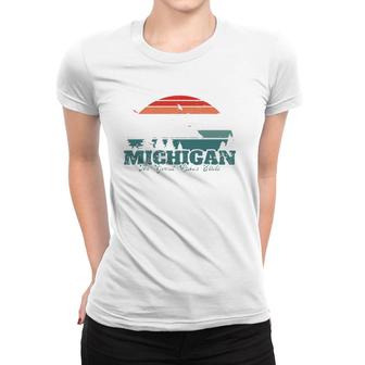 Michigan The Great Lakes State Proud Michigander Women T-shirt | Mazezy