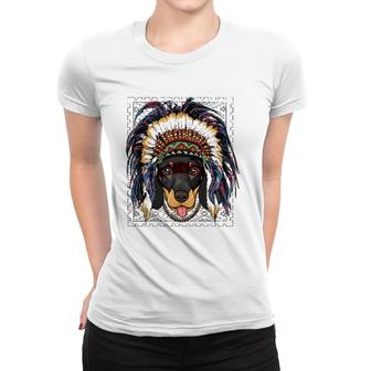 Native Indian Dachshund Native American Indian Dog Lovers Women T-shirt | Mazezy