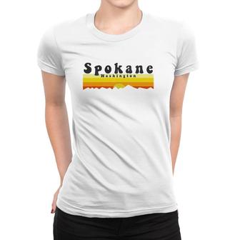 Retro Vintage Spokane Washington Vacation Women T-shirt | Mazezy