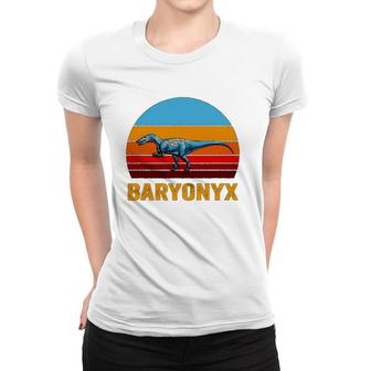 Retro Vintage Style Sunset Baryonyx Women T-shirt | Mazezy