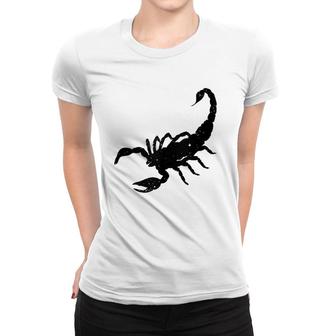 Scorpion Animal Distressed Vintage Look Silhouette Scorpio Women T-shirt | Mazezy