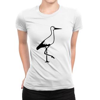 Stork Bird Animal Lover Gift Women T-shirt | Mazezy UK