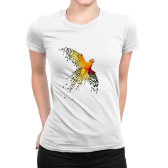 Sun Conure Beautiful Dispersed Flying Design Women T-shirt | Mazezy