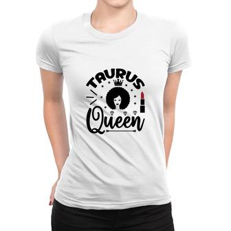 Taurus Curly Hair Queen Lipstick Decoration Women T-shirt - Seseable