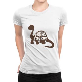 Teacher Saurus Dinosaur Great Art Graphic Women T-shirt - Seseable