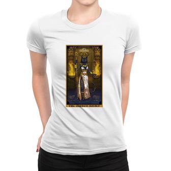 The Goddess Bastet Strength Tarot Card Egyptian Cat Witch Women T-shirt | Mazezy
