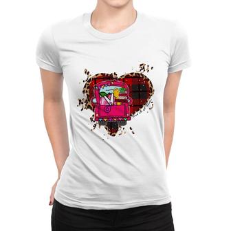 Tired As A Teacher Love Heart Decor Women T-shirt - Seseable