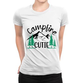 Travel Lover Has Camp With Campfire Cutie In Their Exploration Women T-shirt - Seseable