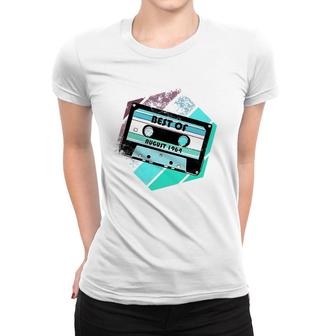 Vintage Best Of August 1964 Cassette Retro Birthday Tape Women T-shirt - Seseable