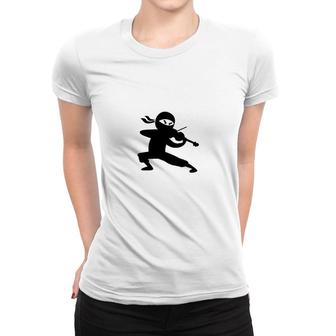 Violin Ninja - Violin Player Violinist Classical Music Women T-shirt - Seseable