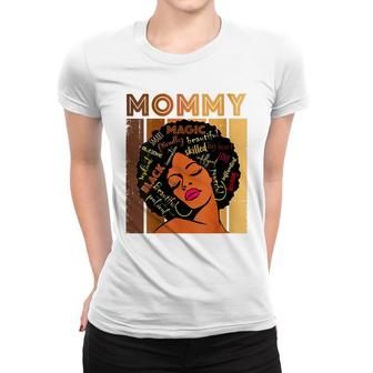 Womens Black Smart Mom Afro African American Women Mother Day Women T-shirt - Thegiftio UK