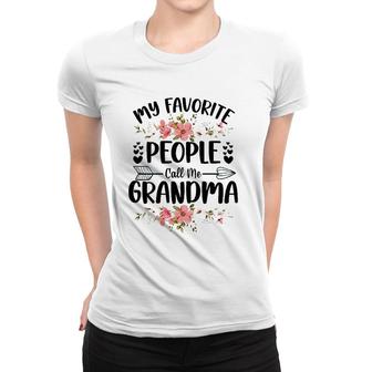 Womens My Favorite People Call Me Grandma Mothers Day Gifts Women T-shirt - Seseable