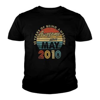 12 Years Old Retro May 2010 Vintage 12Th Birthday Gift Men Youth T-shirt - Seseable