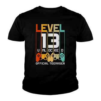 13Th Birthday Level 13 Unlocked Official Nager Youth T-shirt - Seseable