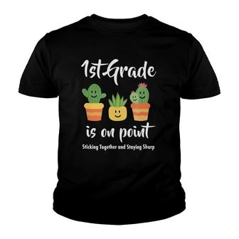 1St Grade Teacher Cactus Youth T-shirt - Seseable