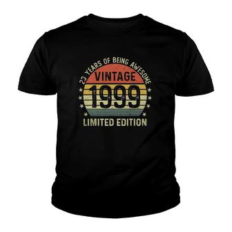 23 Years Old Gifts Vintage 1999 Limited Edition 23Rd Birthday Youth T-shirt - Seseable