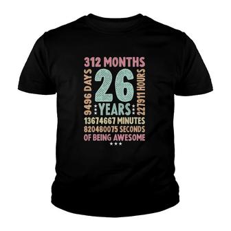 26Th Birthday 26 Years Old Vintage Retro - 26 Yrs Old Youth T-shirt - Seseable