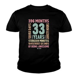 33Rd Birthday 33 Years Old Vintage Retro - 33 Years Old Youth T-shirt - Seseable