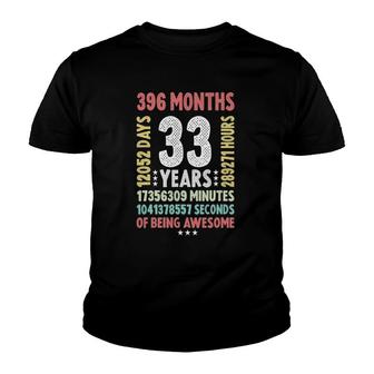 33Rd Birthday 33 Years Old Vintage Retro - 33 Yrs Old Youth T-shirt - Seseable