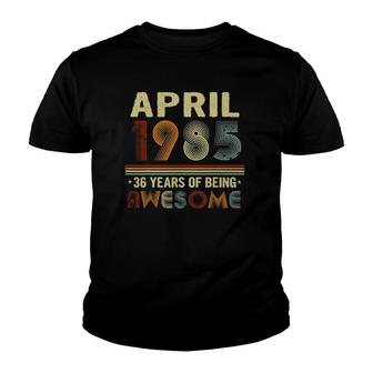 36 Years Of Being Awesome Funny 36 Years Old 36Th Birthday Youth T-shirt - Seseable