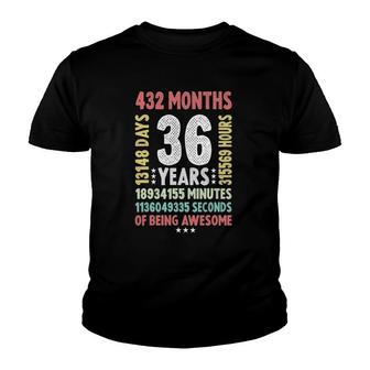 36Th Birthday 36 Years Old Vintage Retro 36 Yrs Old Youth T-shirt - Seseable