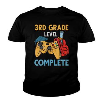 3Rd Grade Level Complete Game Last Day Of School Vintage Boy Youth T-shirt - Thegiftio UK