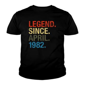 40Th Birthday Gifts Legend Since April 1982 Ver2 Youth T-shirt | Mazezy