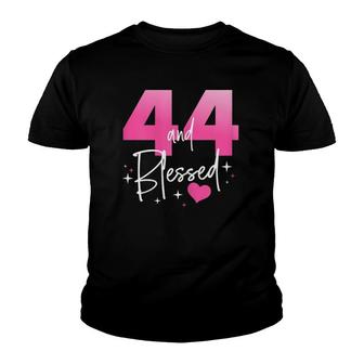 44 And Blessed Chapter 44 Years Old Gifts 44Th Birthday Gifts Youth T-shirt - Seseable