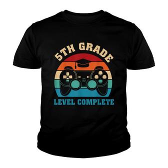 5Th Grade Level Complete 5Th Grade Gamer Last Day Of School Youth T-shirt - Thegiftio UK