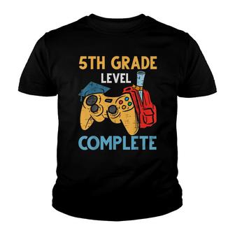 5Th Grade Level Complete Game Last Day Of School Vintage Boy Youth T-shirt - Thegiftio UK