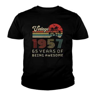 65 Years Old Birthday Vintage 1957 65Th Birthday Youth T-shirt | Mazezy