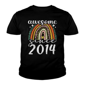 8 Year Old Awesome Since 2014 8Th Birthday Girls Boys Youth T-shirt - Seseable
