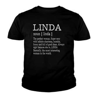 Adult Definition First Name Linda Ladies Funny Youth T-shirt - Thegiftio UK