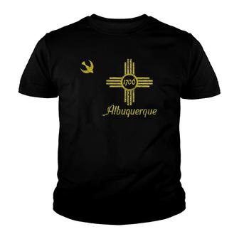 Albuquerque Flag State Of New Mexico Abq Burque Youth T-shirt - Thegiftio UK