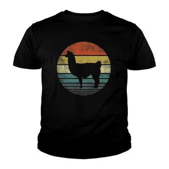 Alpaca Lover Gifts Funny Retro Vintage Zoo Animal Silhouette Youth T-shirt - Thegiftio UK