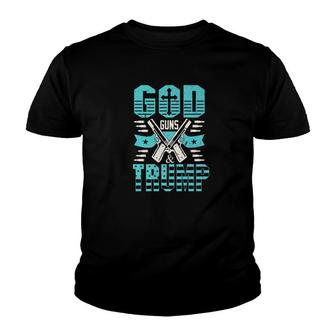 American Trump Supporters Apparel God Guns And Trump Gift Premium Youth T-shirt - Monsterry