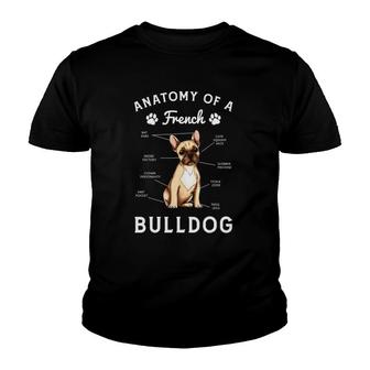 Anatomy Of A French Bulldog Frenchie Bulldog Youth T-shirt - Thegiftio UK