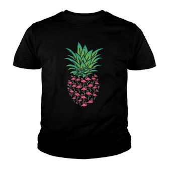 Animal Flamingo Lover Exotic Bird Pineapple Flamingo Youth T-shirt | Mazezy